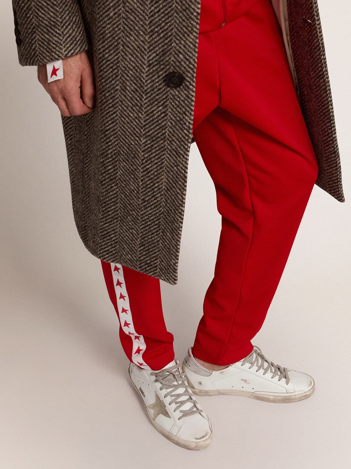 Super-Star para hombre con lengüeta en el talón y letras plateadas