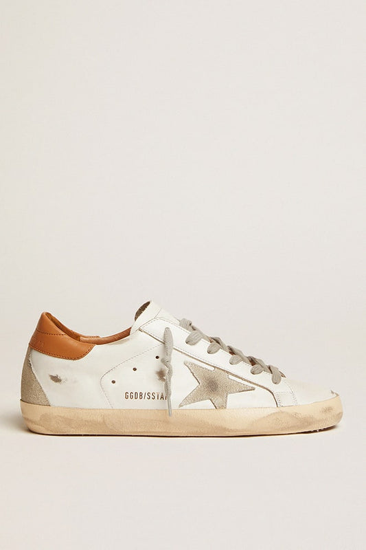 Zapatillas Super-Star para hombre con estrella de ante y refuerzo de talón marrón