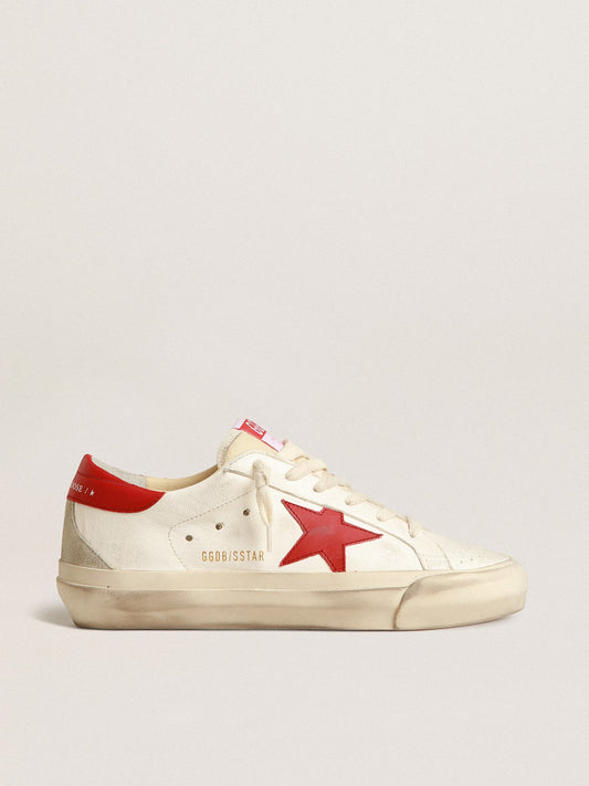 Super-Star LTD para hombre en piel napa con estrella roja y refuerzo en el talón
