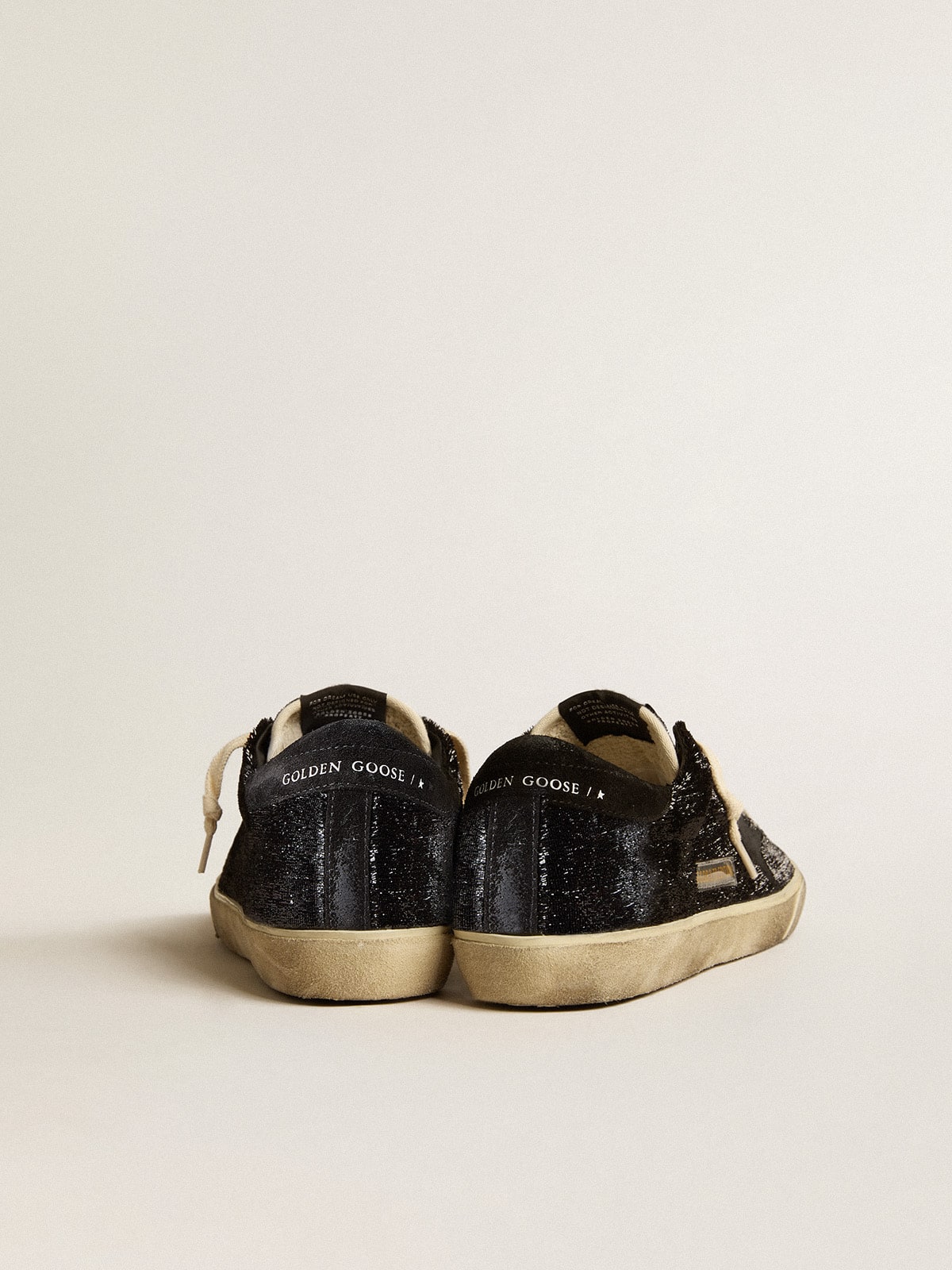 Super-Star para hombre en terciopelo y ante negro con estrella de ante negro