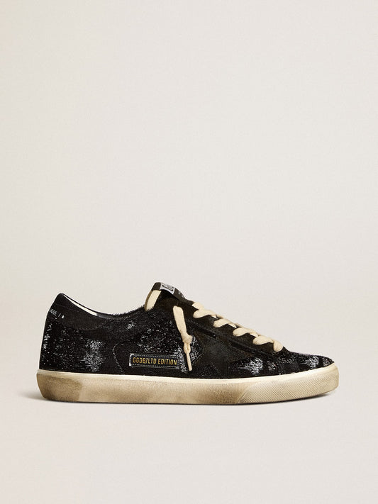Super-Star para hombre en terciopelo y ante negro con estrella de ante negro